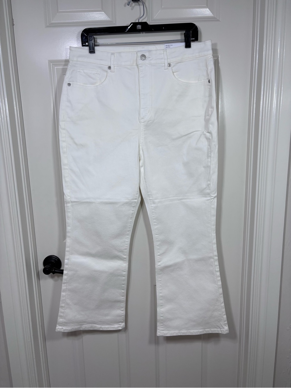 NWT Loft The Kick Crop High Rise Curvy Regular Pants Women’s 32/14 White